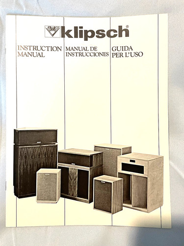 Altoparlante klipsch manuale - klipsch,