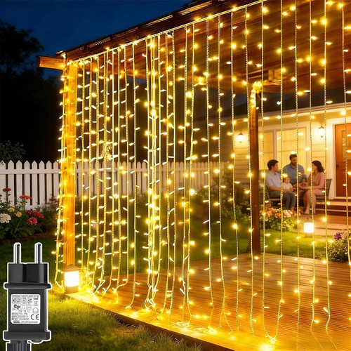 Tenda luminosa 300 led - tenda,