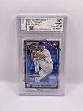 TREY YESAVAGE 2024 Bowman Draft 1° Bowman Rookie Graded MGCo. Gemma Mint 10