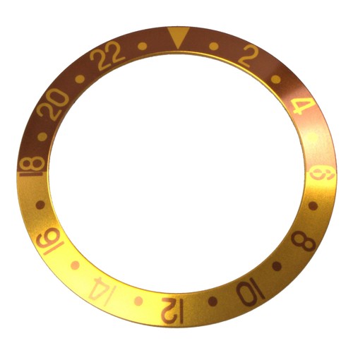 Lunetta intarsio marrone/oro