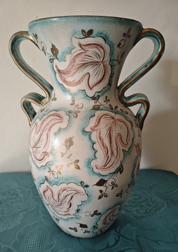 Vaso maiolica italiana deruta - maiolica,