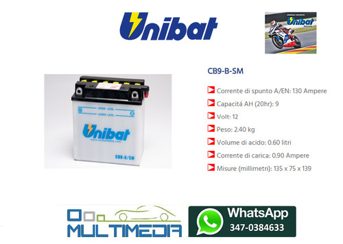 Batteria moto unibat per - unibat,