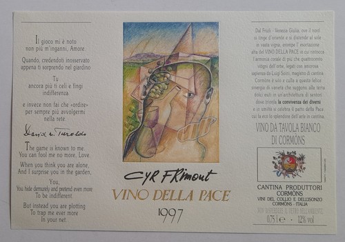 Etichetta vino della pace 1997 - etichetta,