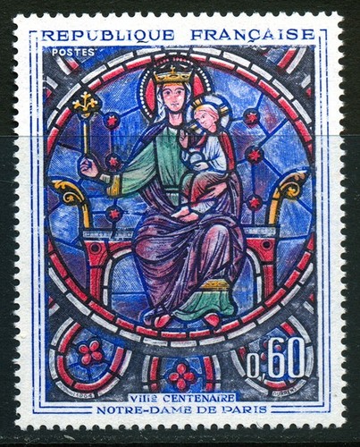 Francia 1964 vetrata - 1964:, notre