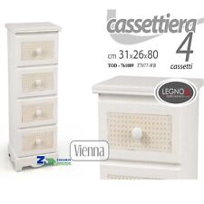 CASSETTIERA 4 CASSETTI SETTIMINO SLIM H80*31 LEGNO VIENNA TOD 761089