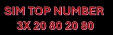 Sim Card numero facile top number 3X 20 80 20 80 
