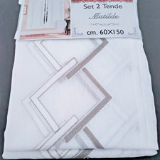 Coppia tendine a vetro bianche