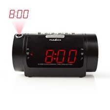 RADIOSVEGLIA DIGITALE CON PROIETTORE AM/FM SNOOZE DISPLAY A LED COL. NERO NEDIS