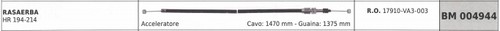 Cavo acceleratore honda - cavo,