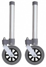 Coppia di Gambe con ruote diametro 12,7 cm piroettanti per deambulatore girello