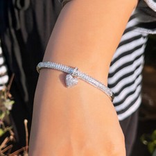 Bracciale donna cuore placcato