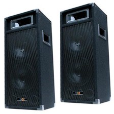 2x Coppia Altoparlanti Passivi 500W DJ PA Disco Box Doppio 20cm/8" Basso PW220 NUOVI