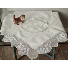 TOVAGLIETTA REALIZZATA A MANO UNCINETTO  85x85 cm ca.