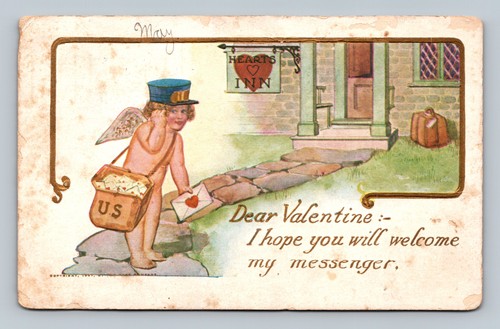 Cupido consegna posta cuori - consegna,