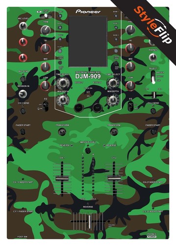 Pioneer djm 909 skin verde - skin, |
