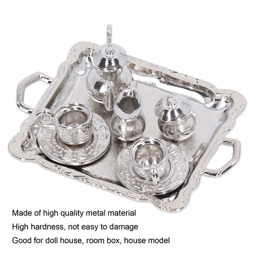 Mini tea set metal - set, scaled