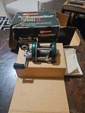 Mulinello vintage ABU GARCIA AMBASSADEUR 5000D verde baitcasting nuovo con scatola