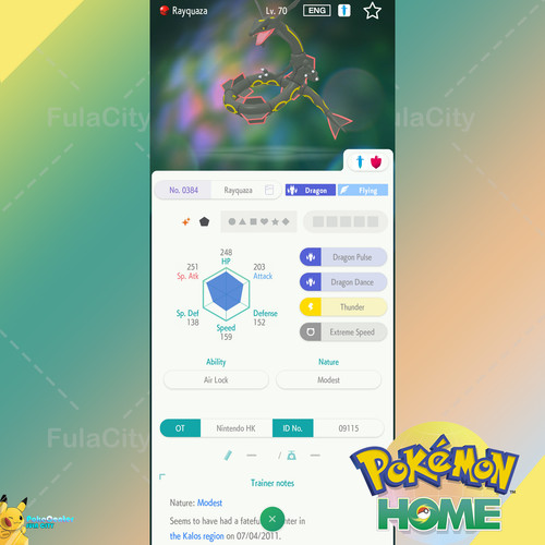 Shiny rayquaza evento - shiny, 🟢evento