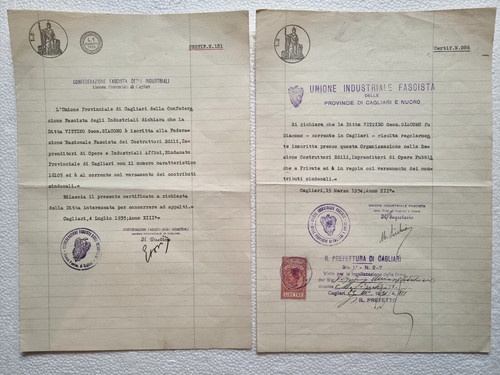 Lotto documento fascista - lotto, 2
