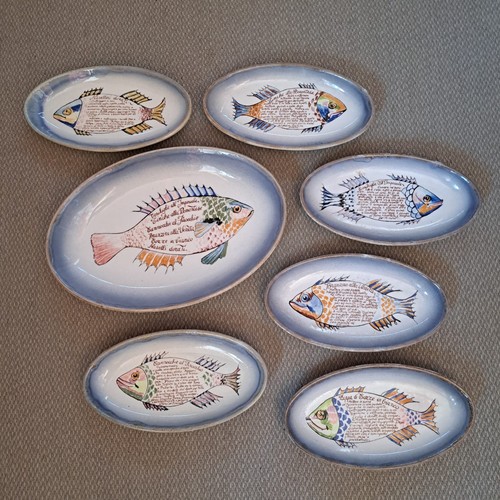 Servizio pesce ceramica - da,