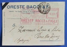 1941 ditta Oreste Bacci (Firenze) - AMR affrancatura meccanica rossa