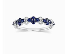 Anello Cluster Zaffiro Blu