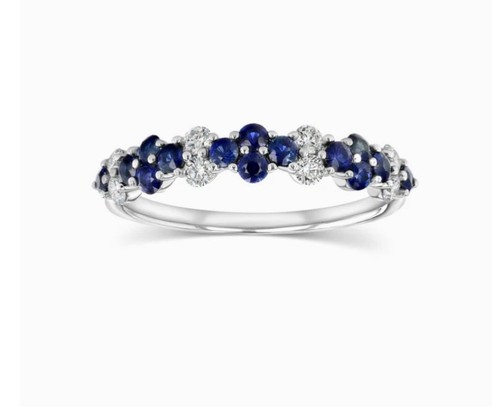 Anello cluster zaffiro - cluster, blu