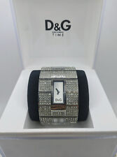 Dolce & Gabbana Watch Queen Mary Crystal-studded Stainless Steel + Box DW0113