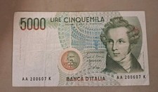 1985 Italy 5000 Lire Note