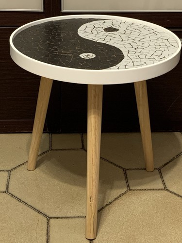 Tavolino mosaico resina hand - e,