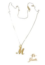 Collana oro giallo con lettera - collana,