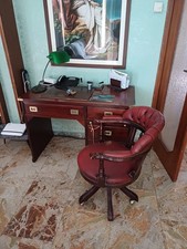 scrivania + poltrona in mogano