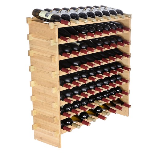 Portabottiglie vino bambù - vino, 72