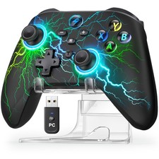 Controller PC Wireless con Luce RGB, Controller di Gioco Windows PC/Switch/Switch2