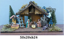 capanna presepe luci presepe natività accessori alberi presepe sughero muschio