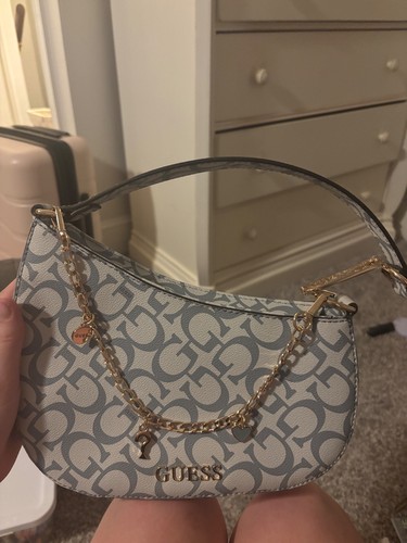 Borsa guess blu bianca - borsa,