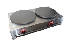CREPIERA A GAS DOPPIA SILVER