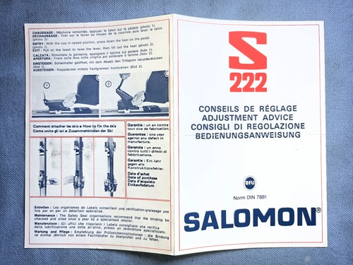 Attacchi sci salomon 222 - attacchi,