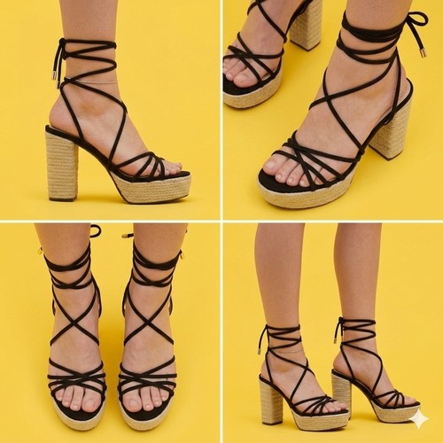 Sandali donna tacco lacci - sandali,