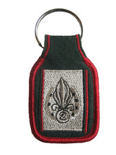 PORTE CLES TISSUS BRODE DOUBLE