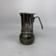 Caffettiera acciaio vintage Stella mod. San Francisco 4 / 2 tazze Anni 70 80 #28