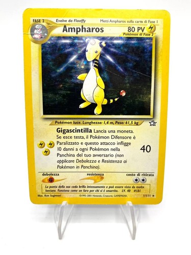 Carta pokemon ampharos 111 - pokemon, 1/111