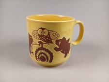 Vintage Pottery Mug ~ Owl Cat