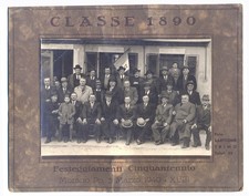 ANTICA FOTO RITRATTO RICORDO SIGNORI CLASSE 1890 - MORANO PO, AL  1940