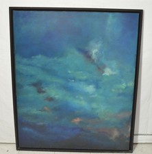 Grande Dipinto cielo astratto- Olio su tela, firmato- Quadro vintage XX sec