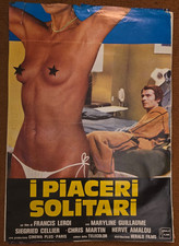 Manifesto originale 1976 Film erotico francesce I Piaceri Solitari