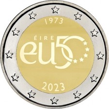 IRLANDA EIRE  2 EURO COMMEMORATIVO  2023 -50°ADESIONE U.E. -FDC UNC