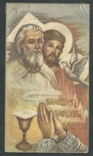 Estampa antigua de la Santissima Trinidad andachtsbild santino holy card santini