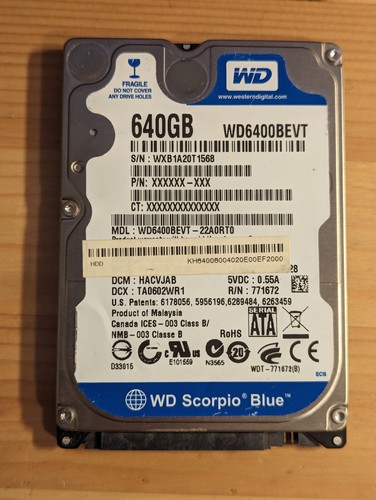 Hdd western digital scorpio - western,