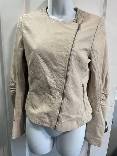 Giacca pelle beige - pelle,